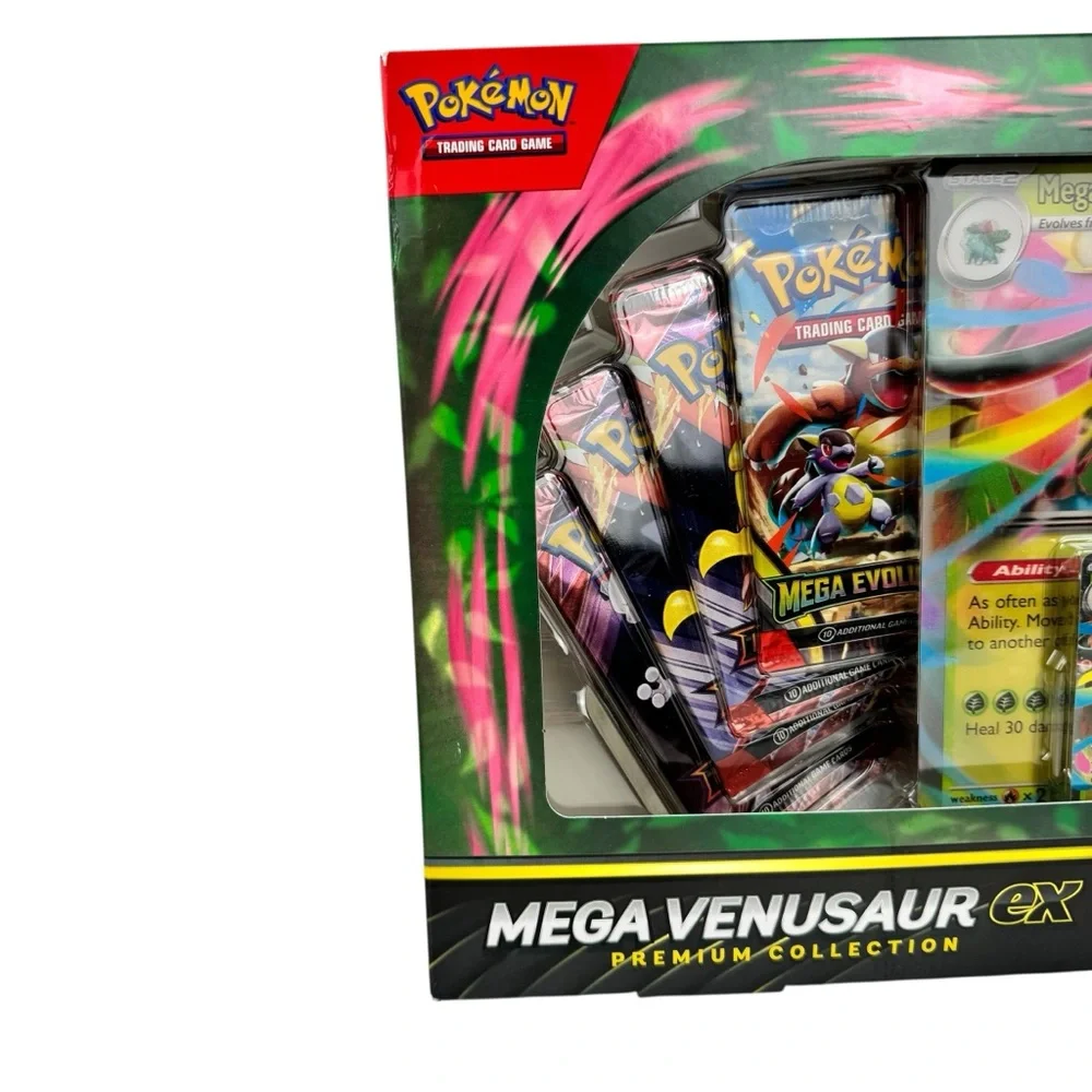 Pokemon Mega Venusaur EX Premium Collection Box Trading Card Game Booster Packs